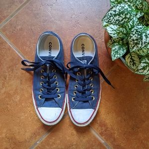 Dark blue converse womens 7.5